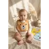 Beary Friends 3lü Paket Sıvı Geçirmez Leke Tutmaz Silinebilir Ayıcık Figürlü Bebek Mama Önlüğü Seti - Premium Konfor 0-12 Ay