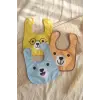Beary Friends 3lü Paket Sıvı Geçirmez Leke Tutmaz Silinebilir Ayıcık Figürlü Bebek Mama Önlüğü Seti - Premium Konfor 0-12 Ay