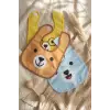 Beary Friends 3lü Paket Sıvı Geçirmez Leke Tutmaz Silinebilir Ayıcık Figürlü Bebek Mama Önlüğü Seti - Premium Konfor 0-12 Ay