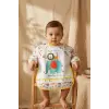 Safari Serisi 2li Paket Sıvı Geçirmez Kollu Bebek Mama Önlüğü - Ek Gıda BLW Başlangıç Seti - Leke Tutmaz Lüks Tasarım 6-24 Ay