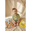 4lü Sevimli Ayıcık Karakterli Su Geçirmez Bebek Mama Önlüğü Seti - Leke Tutmaz, Cırtlı Bebek Önlüğü 0-12 Ay