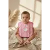 Swan Princess 2li Sıvı Geçirmez Mama Önlüğü Seti - Pembe Kuğu Desenli, Kırıntı Cepli ve Leke Tutmaz Bebek Önlüğü 0-12 Ay