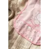 Bella Bear 2li Sıvı Geçirmez Cepli Mama Önlüğü - Pembe Balerin Ayıcık Desenli Leke Tutmaz Bebek Önlüğü 0-12 Ay
