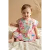 Aura Flora Sanatsal Çiçek Desenli Sıvı Geçirmez Cepli Leke Tutmaz Bebek Mama Önlüğü - Premium Kalite Yumuşak Doku 6-24 aY