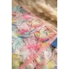 Aura Flora Sanatsal Çiçek Desenli Sıvı Geçirmez Cepli Leke Tutmaz Bebek Mama Önlüğü - Premium Kalite Yumuşak Doku 6-24 aY