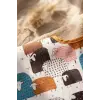 WoolyJoy Renkli Koyun Desenli Leke Tutmaz Sıvı Geçirmez Cepli Bebek Mama Önlüğü - BLW Uyumlu Kolsuz Smock 6-24 Ay