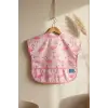 Flamingo Desenli Sıvı Geçirmez Cepli Bebek Mama Önlüğü - Leke Tutmaz Kolsuz Pembe Bebek Önlüğü (BLW Uyumlu) 6-24 Ay