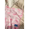 Flamingo Desenli Sıvı Geçirmez Cepli Bebek Mama Önlüğü - Leke Tutmaz Kolsuz Pembe Bebek Önlüğü (BLW Uyumlu) 6-24 Ay