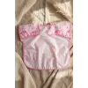 Flamingo Desenli Sıvı Geçirmez Cepli Bebek Mama Önlüğü - Leke Tutmaz Kolsuz Pembe Bebek Önlüğü (BLW Uyumlu) 6-24 Ay