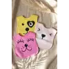 Lumi 3lü Paket Hayvan Figürlü Yumuşak Dokulu Bebek Mama Önlüğü Seti - %100 Pamuklu ve Sıvı Emici 0-12 Ay