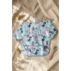 Rexy Dinozor Desenli Sıvı Geçirmez Uzun Kollu Mama Önlüğü - BLW Uyumlu, Cepli ve Leke Tutmaz Bebek Önlüğü