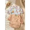 MiniVibe 2li Set Sıvı Geçirmez Uzun Kollu Mama ve Aktivite Önlüğü - BLW Uyumlu, Leke Tutmaz, Kuş ve Çiçek Desenli 6-24 Ay