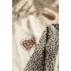 Leopar Desenli % 100 Pamuklu Kız Bebek 4lü Tulum Seti 0-6 Ay
