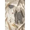 Leopar Desenli % 100 Pamuklu Kız Bebek 4lü Tulum Seti 0-6 Ay