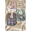 Bebek Mama Önlüğü 3lü Set - Boho Tribal Serisi Su Geçirmez Sıvı İtici Kumaş Leke Tutmaz Çıtçıtlı Ayarlanabilir Boyun Yapısı 0-12 Ay