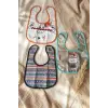 Bebek Mama Önlüğü 3lü Set - Boho Tribal Serisi Su Geçirmez Sıvı İtici Kumaş Leke Tutmaz Çıtçıtlı Ayarlanabilir Boyun Yapısı 0-12 Ay