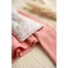 Mia Kız Bebek Pembe Çiçekli Şişme Yelekli Üçlü Kombin Takım - Pamuklu Tavşan Baskılı Tunik ve Fitilli Tayt Seti