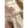 Kız Bebek Tarçın Dantel Yakalı Hastane Çıkışı ve Ekru Fitilli 5li Boho Set - %100 Yumuşak Pamuk