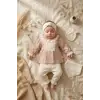 Kız Bebek Tarçın Dantel Yakalı Hastane Çıkışı ve Ekru Fitilli 5li Boho Set - %100 Yumuşak Pamuk