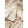 Kız Bebek Tarçın Dantel Yakalı Hastane Çıkışı ve Ekru Fitilli 5li Boho Set - %100 Yumuşak Pamuk