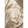 Kız Bebek Tarçın Dantel Yakalı Hastane Çıkışı ve Ekru Fitilli 5li Boho Set - %100 Yumuşak Pamuk