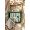 Begi Forever New 7li Organik Pamuk Müslin Ağız Bezi - Pastel Mint & Bej Waffle Dokulu Premium Hediye Kutulu