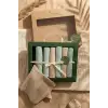 Begi Forever New 7li Organik Pamuk Müslin Ağız Bezi - Pastel Mint & Bej Waffle Dokulu Premium Hediye Kutulu