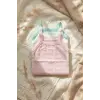 3lü Set Bebek Pamuklu İnce Askılı Body - Nefes Alan Jakarlı Dokulu Yazlık Zıbın Takımı (Pembe, Beyaz, Mint)