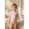 2li Nova Luna Ay Yıldız Desenli Uzun Kollu Bebek Body Seti - %100 Pamuklu Yumuşak Dokulu Antialerjik Bebek Zıbın Takımı (Pembe & Beyaz)