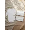 PureTouch 3lü Set Beyaz Uzun Kollu %100 Pamuklu Bebek Body - Antialerjik ve Yumuşak Dokulu Zıbın