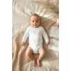 PureTouch 3lü Set Beyaz Uzun Kollu %100 Pamuklu Bebek Body - Antialerjik ve Yumuşak Dokulu Zıbın