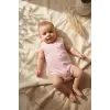 Kız Bebek Pembe Ayıcık ve Yıldız Desenli 2li Kolsuz %100 Pamuklu Zıbın Body Takımı