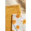 Bebek & Çocuk %100 Pamuklu Ayarlanabilir 2li Bandana Mama Önlüğü Seti - Hardal ve Aslan Desenli Safari Serisi