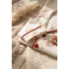 Milo Bear Bebek ve Çocuk Fitilli Pijama Takımı - Kırmızı Biyeli Ayıcık Baskılı Pamuklu Kaşkorse Takım