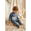 Action Street Çocuk Unisex Kahverengi Pamuklu Oversize Sweatshirt ve Jogger Eşofman Takımı