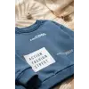 Action Street Çocuk Unisex Kahverengi Pamuklu Oversize Sweatshirt ve Jogger Eşofman Takımı
