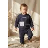 Action Street Çocuk Unisex Füme Pamuklu Oversize Sweatshirt ve Jogger Eşofman Takımı