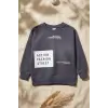 Action Street Çocuk Unisex Füme Pamuklu Oversize Sweatshirt ve Jogger Eşofman Takımı