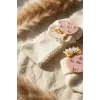 Pina Bloom Kristal Taşlı Ananas Figürlü Bebek Çorap ve Bandana Seti 0-6 Ay - 3 Parça Lüks Newborn Hediye Seti