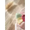 Pembe Renk %100 Pamuklu Fiyonklu Kız Bebek Beresi - Ananas Figürlü ve Renkli Kurdele Detaylı Şık Bebek Şapkası