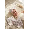 Mia Bloom 3lü Pamuklu Bebek Bone Seti - Esnek Fiyonklu Kelebek, Kalp ve Çiçek Desenli Bebek Bone Takımı