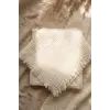 Lumière Lüks 4 Katlı Organik Pamuk Muslin Örtü - Nefes Alan Yumuşak Dokulu Bohem Stil Püsküllü Bebek ve Diz Battaniyesi