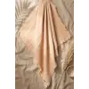 Lumière Lüks 4 Katlı Organik Pamuk Muslin Örtü - Nefes Alan Yumuşak Dokulu Bohem Stil Püsküllü Bebek ve Diz Battaniyesi
