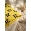 Unisex Siyah Sarı Tipografik Desenli Pamuklu Slouchy Bere Şapka - Modern Sokak Stili Tasarım 2-4 Yaş