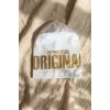 Nova Street Beyaz Pamuklu Bere - Gold Metalik Baskılı Hip-Hop Tarzı Unisex Modern Şapka 2-4 Yaş