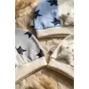 3lü %100 Pamuklu 3D Yıldız Figürlü İkili Renk Bebek Beresi - Yumuşak Dokulu Antialerjik Yenidoğan ve Bebek Şapkası