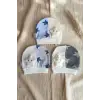 3lü %100 Pamuklu 3D Yıldız Figürlü İkili Renk Bebek Beresi - Yumuşak Dokulu Antialerjik Yenidoğan ve Bebek Şapkası