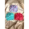 Mia Soft Saten Bebek Turban Bone Seti - 3lü Fiyonklu Esnek ve Yumuşak Bebek Aksesuarı