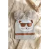 Mia Cool Cat Gri Sim Detaylı Çift Peluş 0-6 Ay Ponponlu Bebek ve Çocuk Beresi - Yumuşak Pamuklu Mevsimlik Şapka