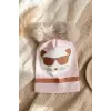Mia Cool Cat Pembe Sim Detaylı Çift Peluş 0-6 Ay Ponponlu Bebek ve Çocuk Beresi - Yumuşak Pamuklu Mevsimlik Şapka